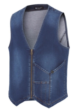 Armilla d'home teixit denim amb cremallera Monza 4029