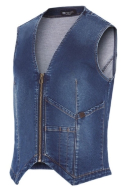 Chaleco de mujer tejido denim con cremallera Monza 4030