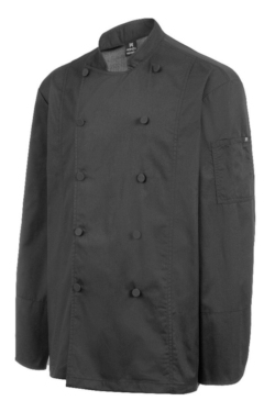 Chaqueta de cocina de hombre negra Monza