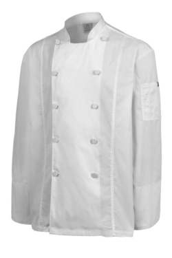 Chaquetilla de cocina para hombre blanca con doble abotonadu