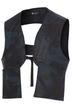 Chaleco asimétrico multipocket azul camuflaje Monza 663