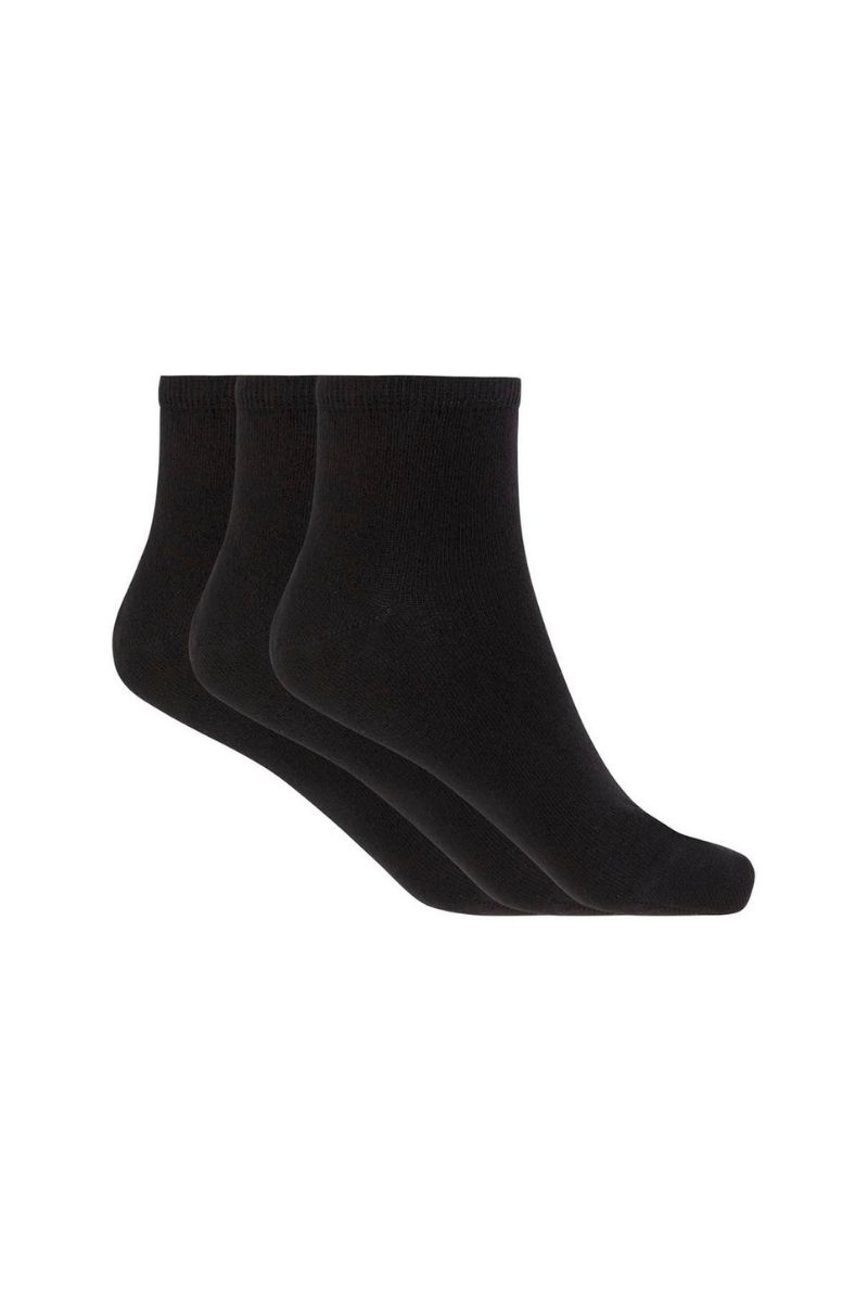 3-PACK Calcetines cortos polivalentes de mujer negros