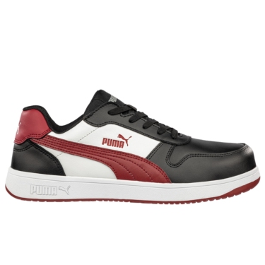 Puma Safety Frontcourt Black/White/Red Low