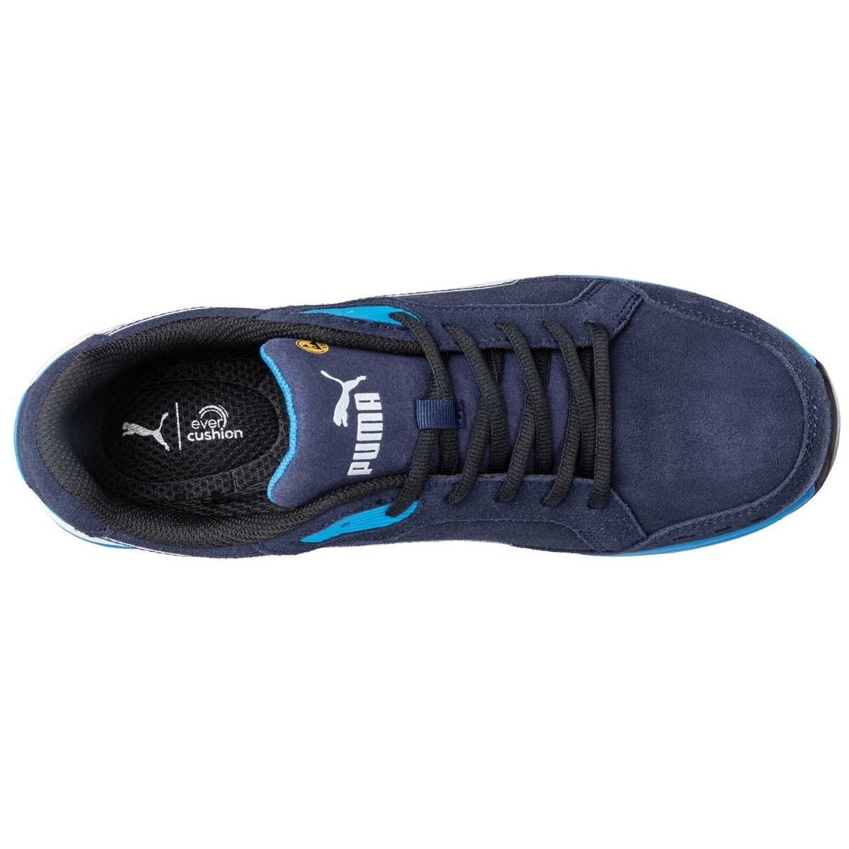 Zapato deportivo laboral Puma de ante azul