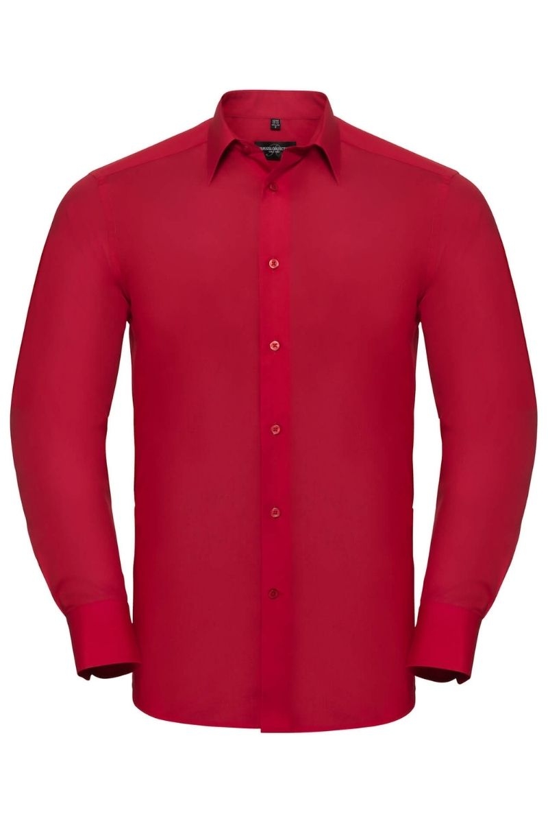 Camisa de facil cuidado para hombre roja