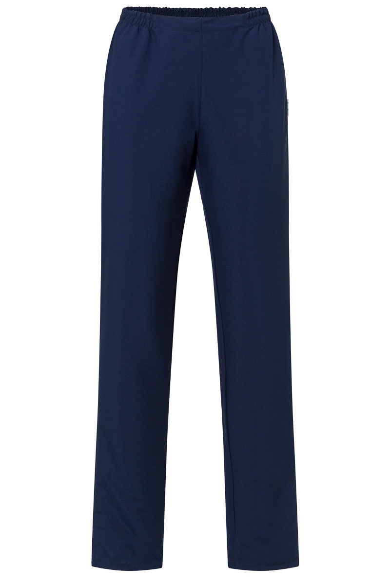 Pantalón de mujer azul marino microfibra media goma cintura