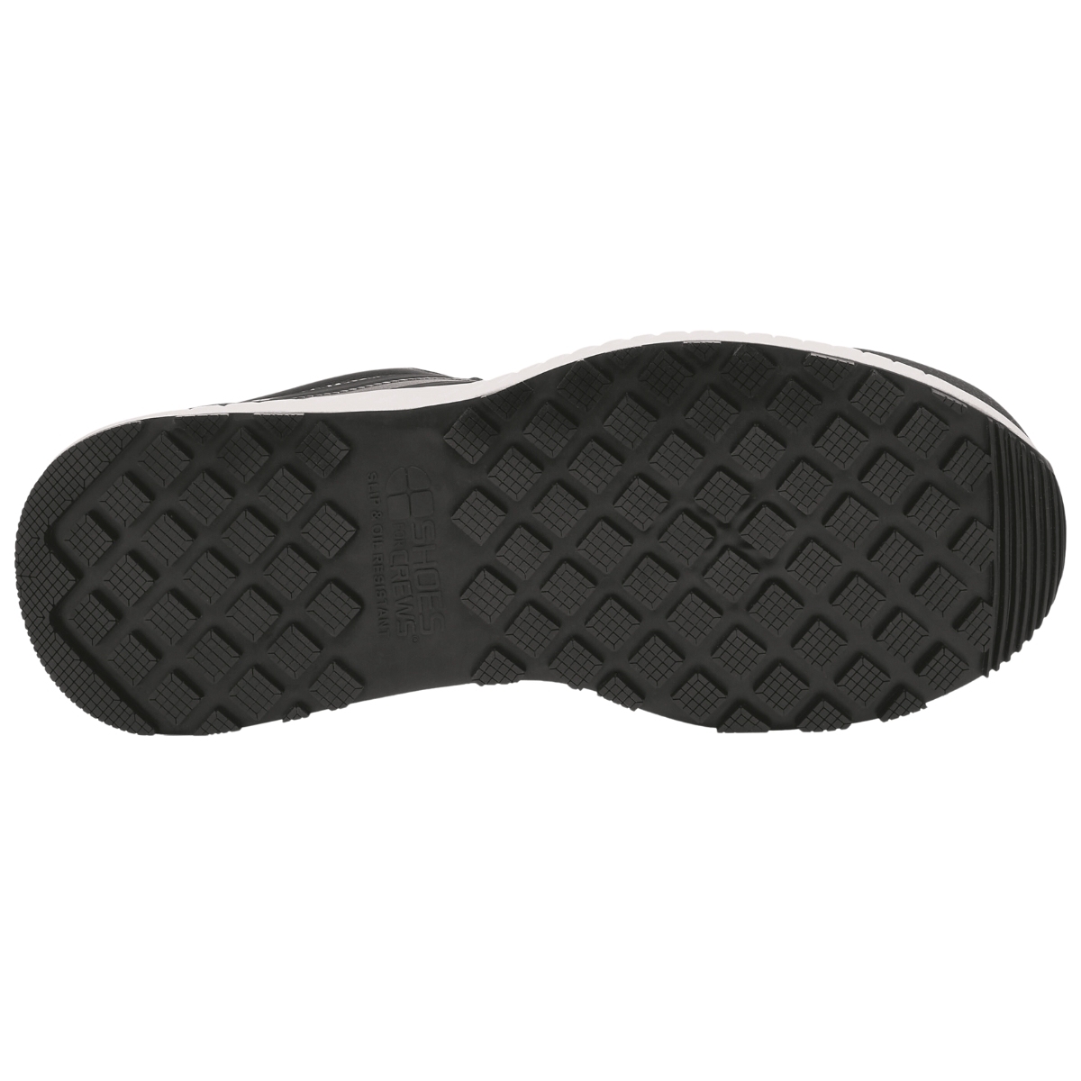 Zapato deportivo negro con suela blanca de poliéster y microfibra