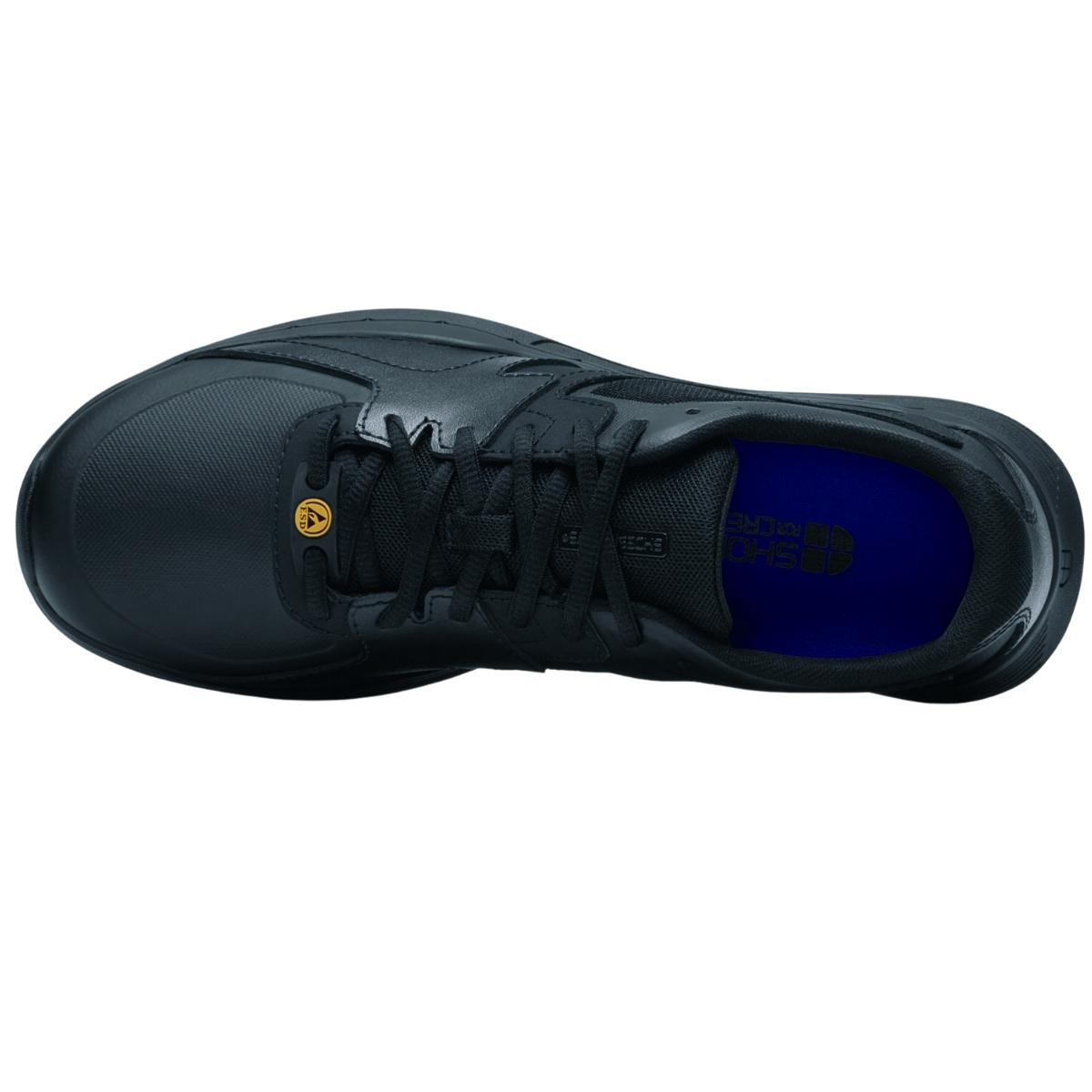 Zapato deportivo negro en piel y nylon antideslizante