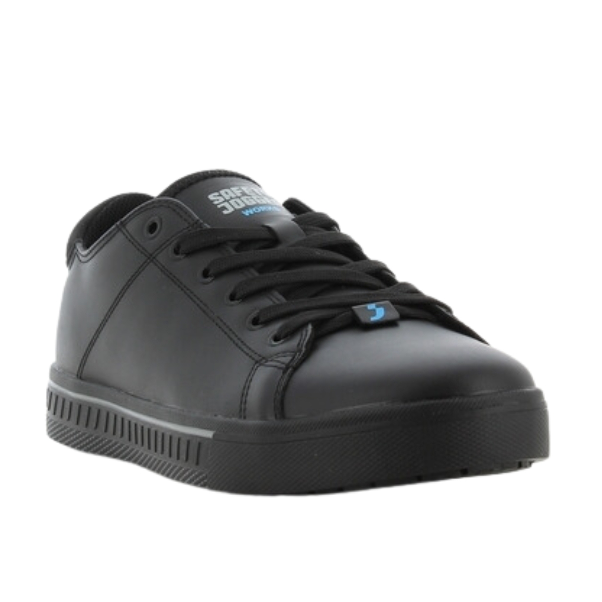 Zapato negro deportivo antideslizante de cuero napa