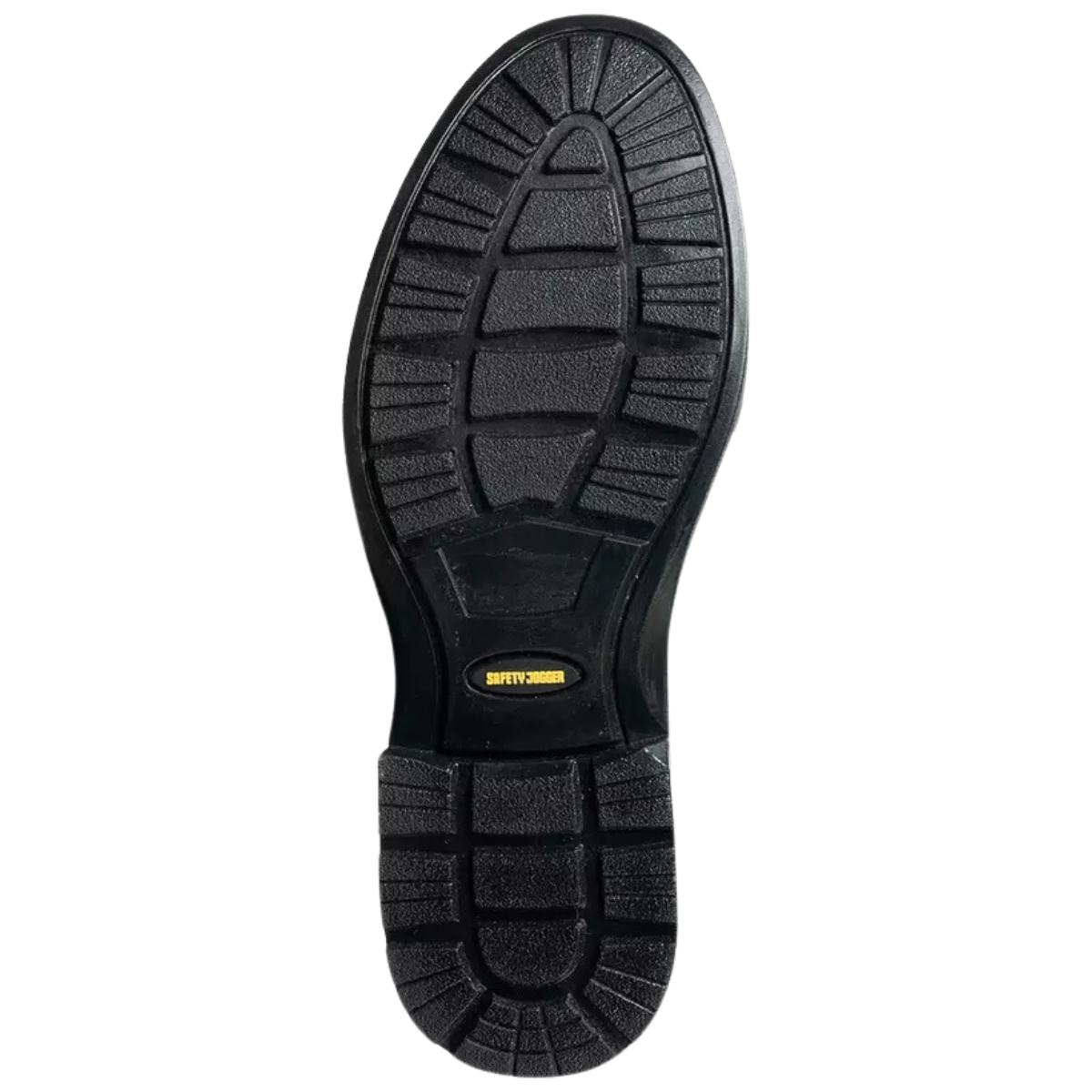 Zapato de seguridad negro con cordones de piel napa