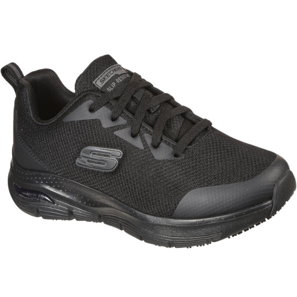 Zapatilla Skechers negra de mujer con Arch Fit