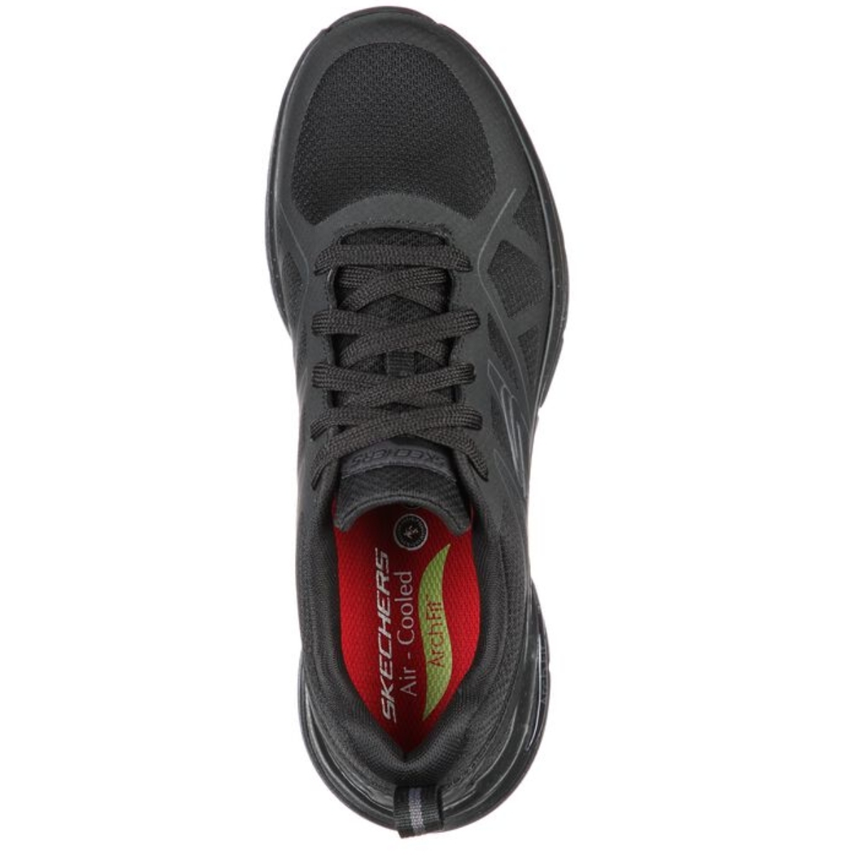 Zapatilla Skechers negra de hombre con Arch Fit