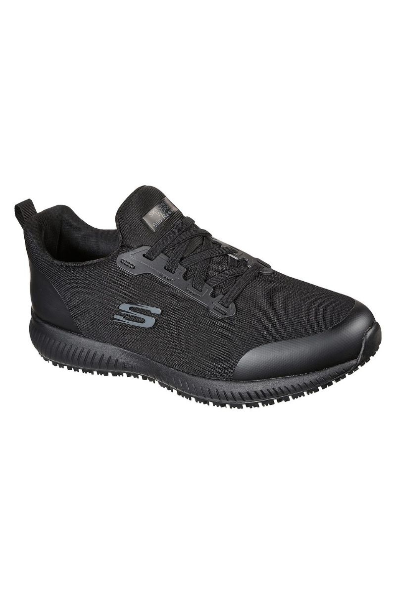 Calzado laboral Skechers Works de malla negra con cordón