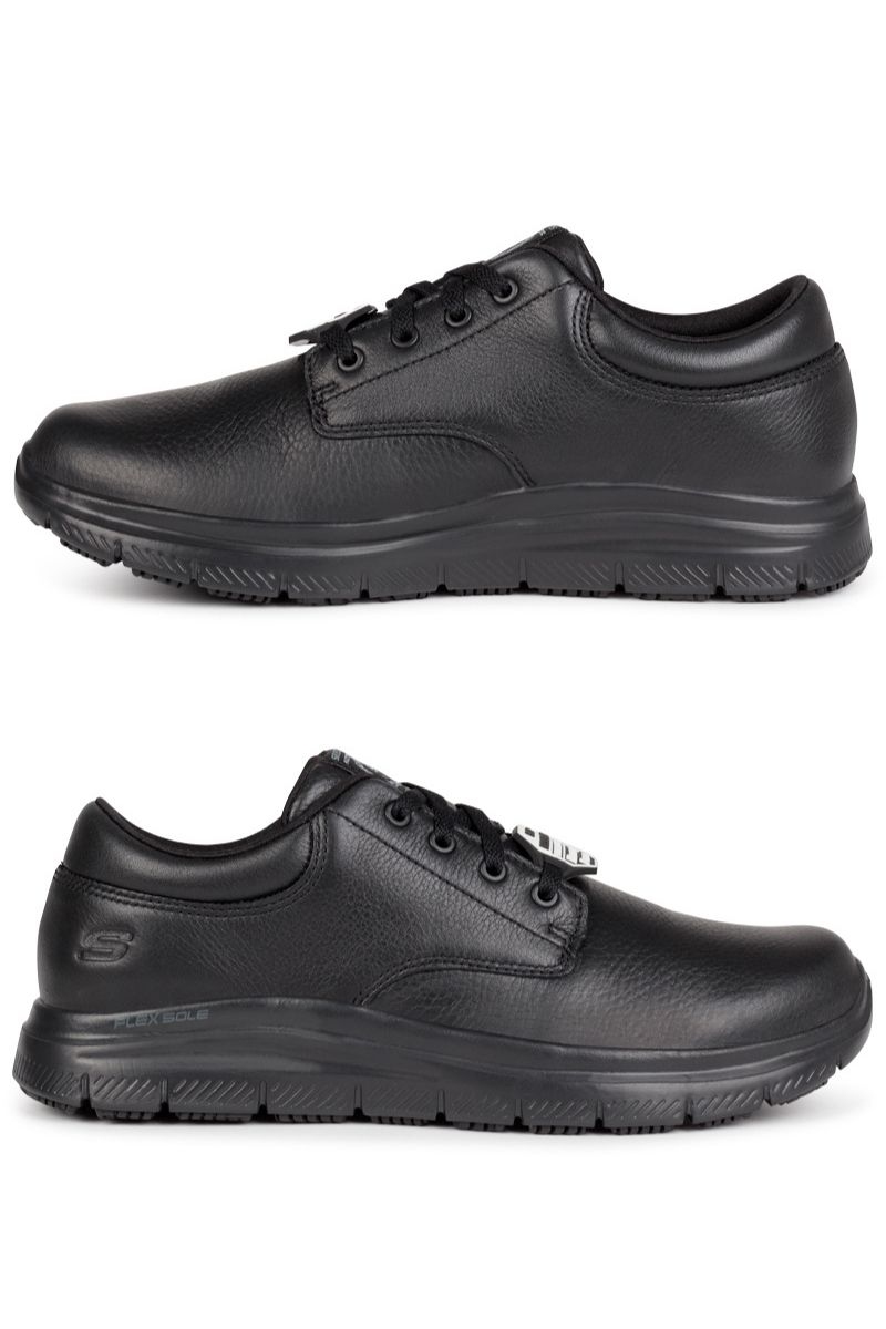 skechers negre home amb cordons 2