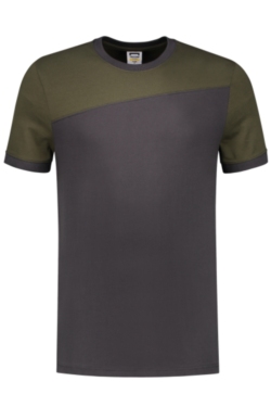Samarreta màniga curta bicolor gris fosc-army Tricorp 102006
