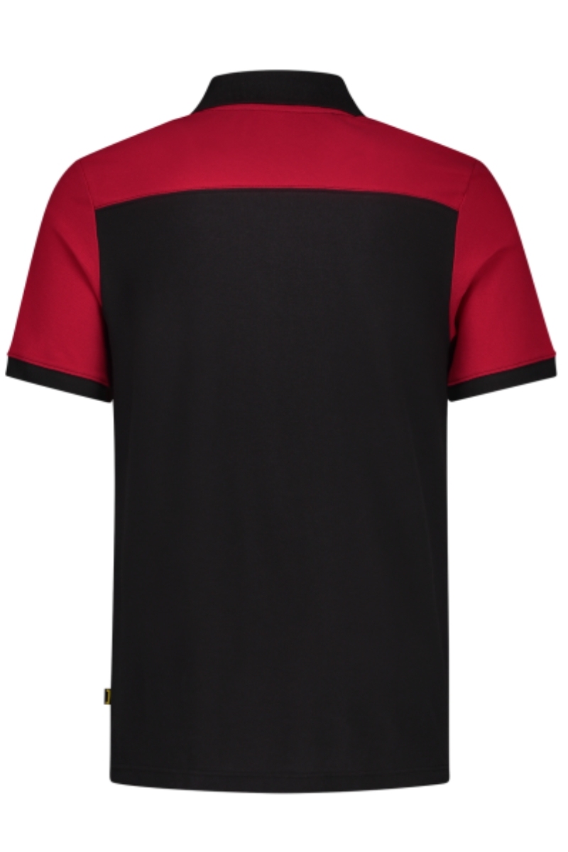 Polo manga corta bicolor negro-rojo