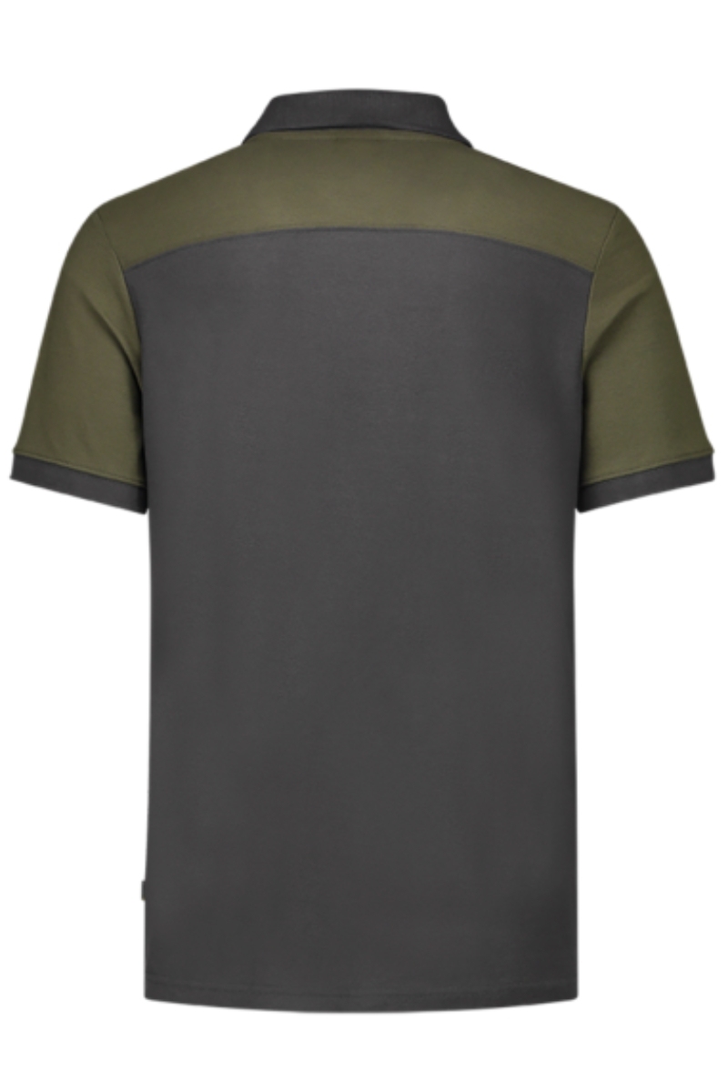 Polo bicolor gris oscuro-army