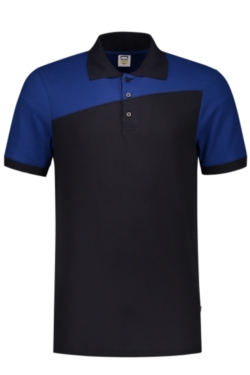 Polo unisex manga corta bicolor azul marino-royal Tricorp 202006