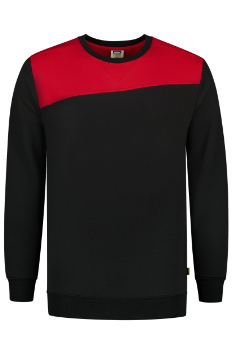 Sudadera de trabajo bicolor negra-roja Tricorp 302013