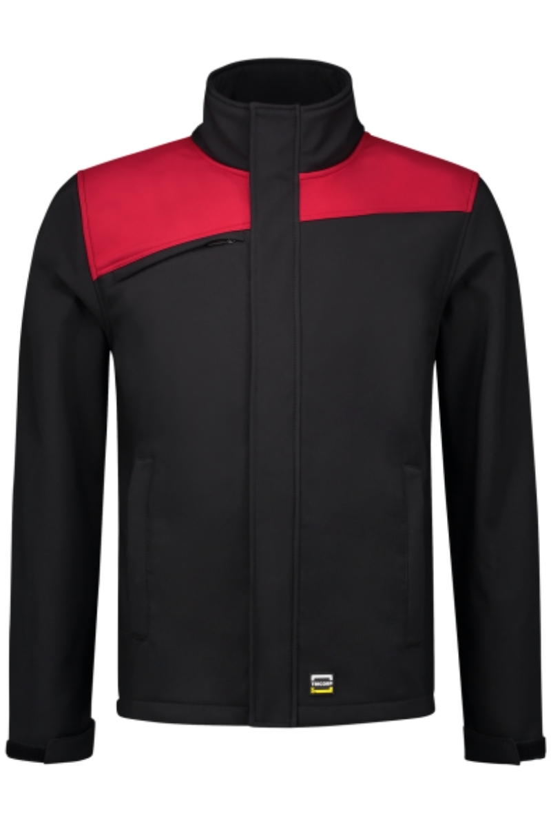 Jaqueta softshell de feina bicolor negra-vermella Tricorp 402021