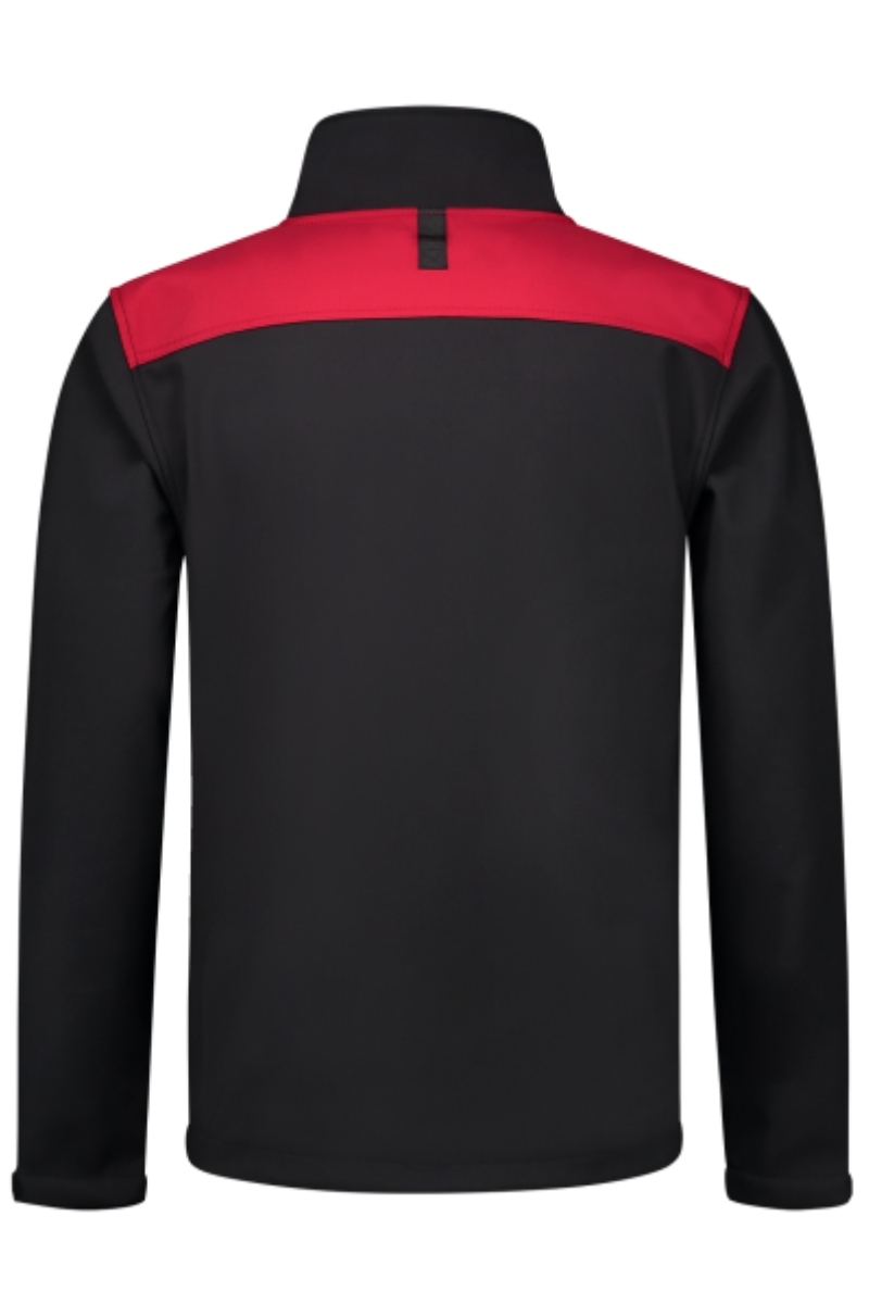 Jaqueta softshell bicolor negra-vermella