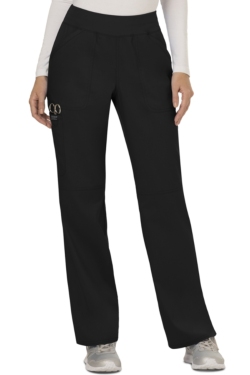 Pantalón sanitario Cherokee de mujer negro cintura elástica WWE110