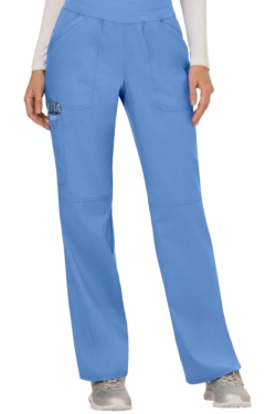 Pantalón sanitario Cherokee de mujer celeste cintura elástica WWE110