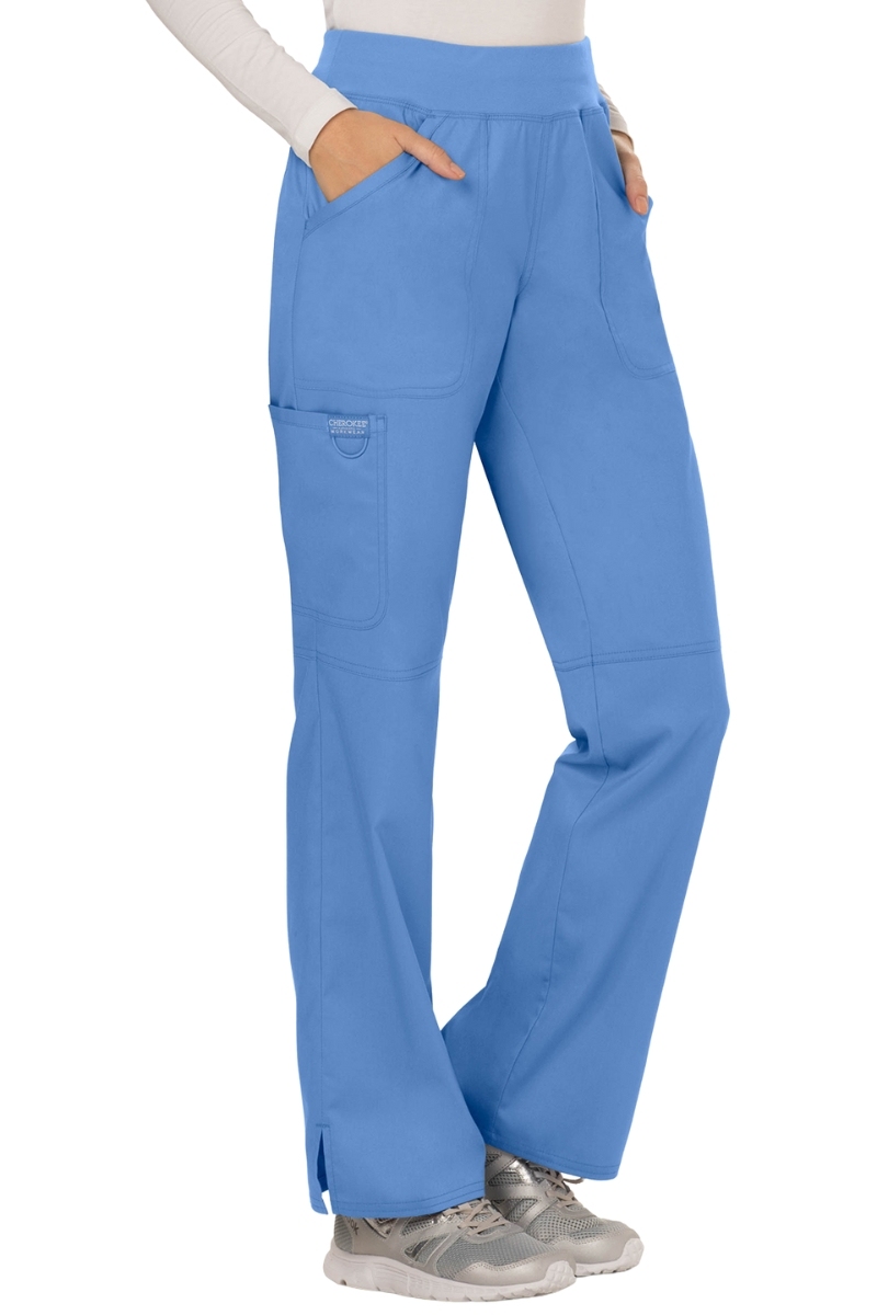 Pantalón sanitario de mujer Cherokee celeste fuerte
