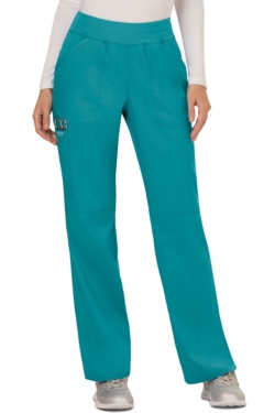 Pantalón sanitario Cherokee de mujer verde esmeralda cintura elástica WWE110