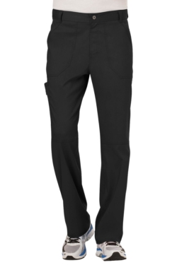 Pantalón sanitario Cherokee de hombre negro con botón y cremallera WWE140