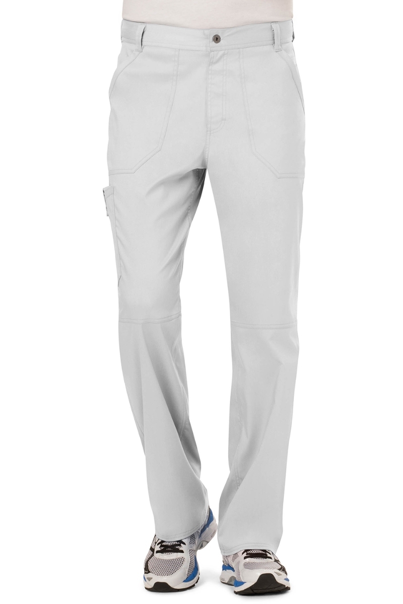 Pantalón sanitario Cherokee de hombre blanco con botón y cremallera WWE140