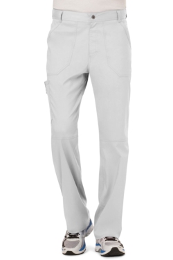 Pantaló sanitari Cherokee d'home blanc amb botó i cremallera WWE140