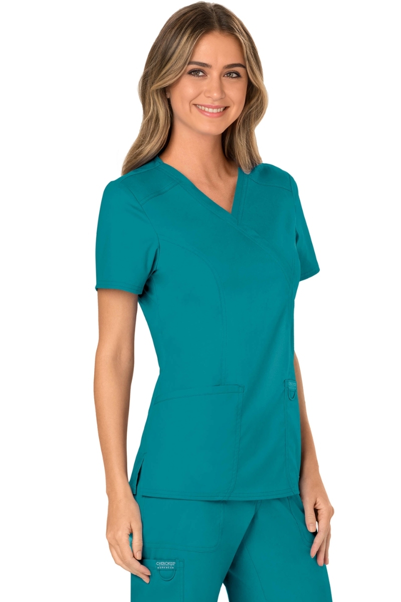 Chaqueta pijama de mujer verde esmeralda cruzada Cherokee