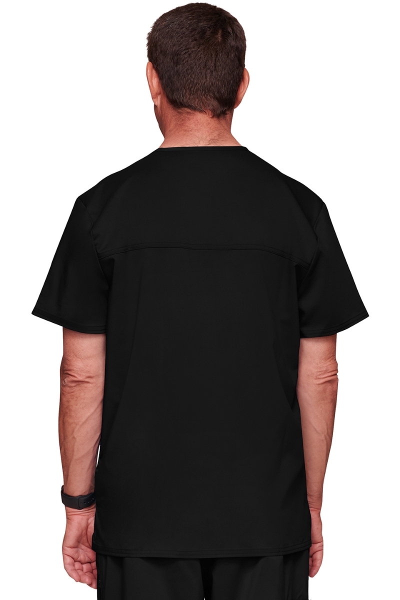 Casaca sanitaria cuello pico negra Cherokee