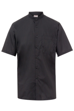 Camisa d'home Artel negra de Coll Mao i màniga llarga