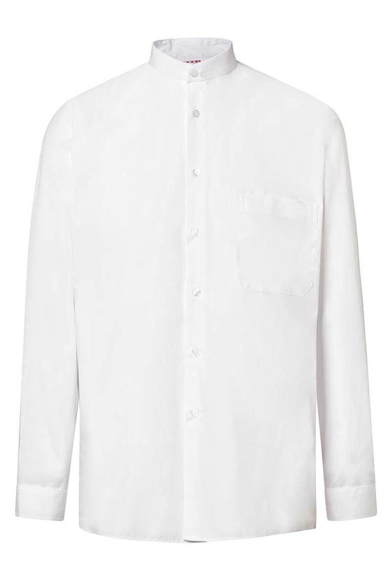 difícil tenedor Grupo camisa de hombre blanca en cuello mao