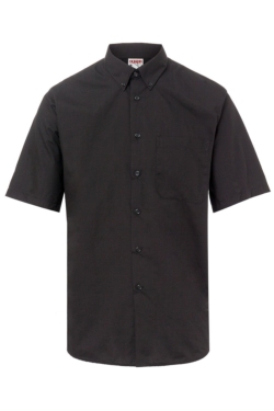 Camisa de hombre artel negra manga corta