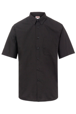 Camisa negra manga corta de hombre