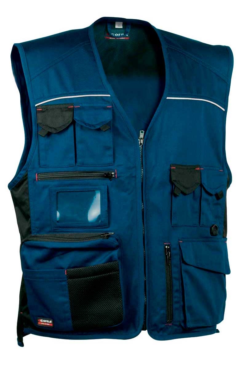 Armilla laboral blau marí Cofra amb múltiples butxaques