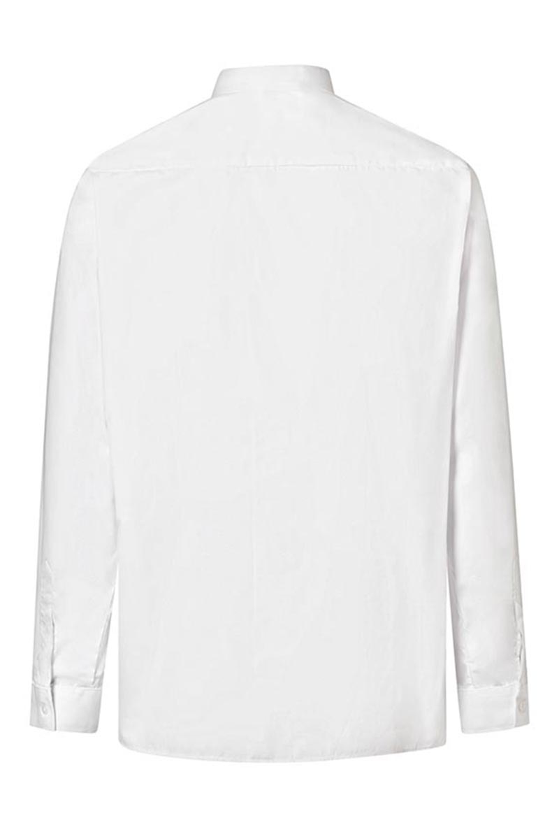 camisa blanca en cuello mao