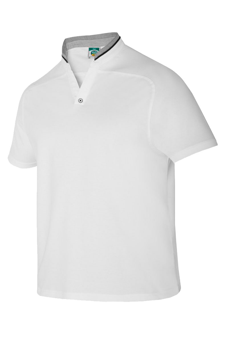 Melodioso Demonio impulso Polo unisex 3015 cuello mao combinado Oxford manga corta